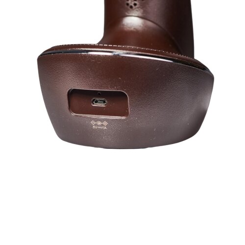 TLD-566 Brown-LED-300Lm-4500K-Dimmer Светильник настольный c часами, календарем, термометром, 6W, Сенсорный выключатель, Коричневый стилизован под кожу, TM Uniel - фото 10