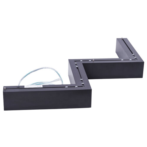 ULO-K19A 38W-4000K-Z40-160 IP40 BLACK Светильник линейный светодиодный подвесной, Зигзагообразный, профиль 50х70мм, Белый свет 4000K, 4000Лм, Алюминий, Цвет черный, TM Uniel - фото 4