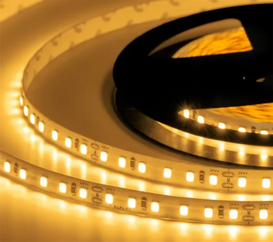 Лента светодиодная 600SMD диодов (2835) тип В, 24В, 5м, белый теплый - фото
