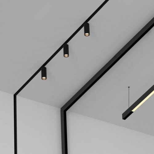 UBX-MMS4-35 BLACK 100 Шинопровод осветительный, магнитный, тип M, 1м, Накладной, Черный - фото 5