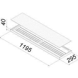 Универсальный офисный светодиодный светильник 80 Вт IP44 1195x295x40 мм 3000K Опал