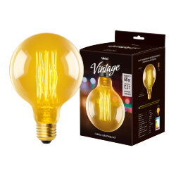 IL-V-G125-60-GOLDEN-E27 VW01 Лампа накаливания Vintage, Форма шар, Форма нити VW