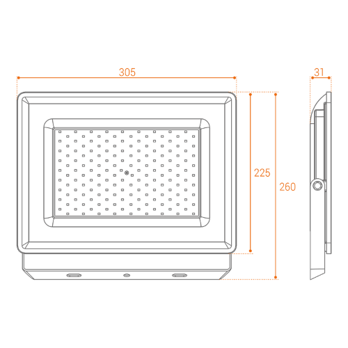 Светодиодный прожектор WOLTA WFL-150W/06 150Вт 5700К IP65 - фото 4.