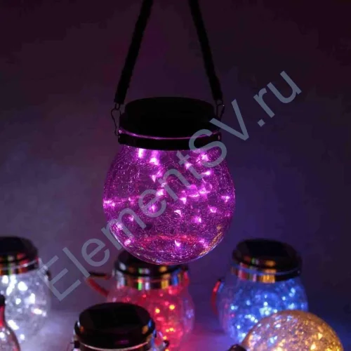 Светильник декоративный горшочек на солнечных батареях, pink, GOR5 - фото.