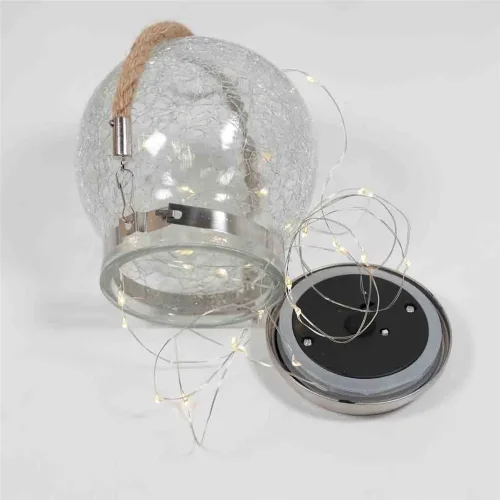 Светильник декоративный горшочек на солнечных батареях, pink, GOR5 - фото III