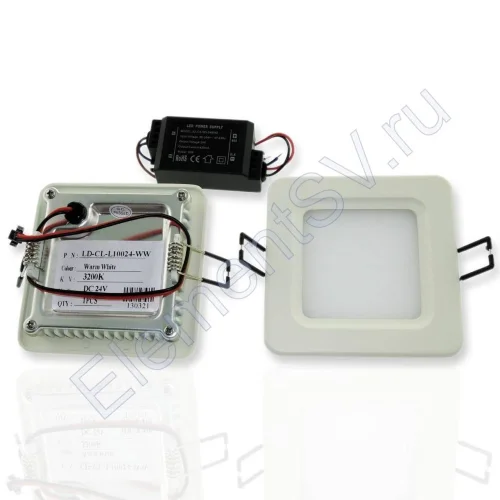 Светодиодный светильник встраиваемый IC-SW L100 (4,8W, Warm White) - фото.
