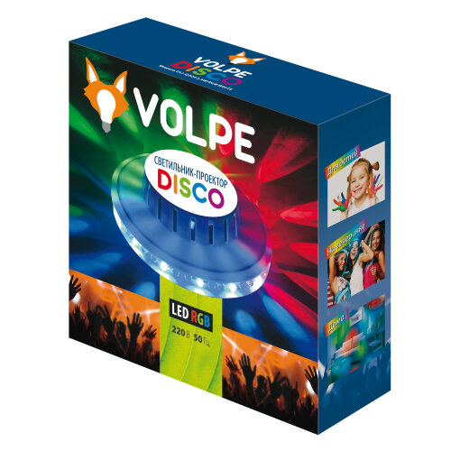 Светодиодный светильник-проектор ULI-Q304 2,5W/RGB WHITE. Напольный. Серия DISCO, многоцветный. Горизонтальная проекция. ТМ Volpe Кабель с вилкой, 220В. Цвет корпуса - белый. - фото