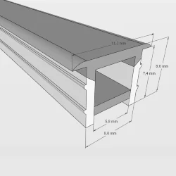 Cиликоновая оболочка встраиваемая T0808 S39 (8*8mm, pcb 5mm)