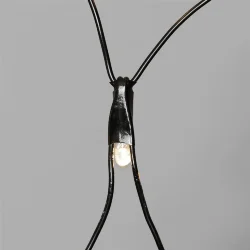 Светодиодная Сеть с Колпачком 2 x 3 м Тепло-Белая 220В, 384 LED, Провод Черный ПВХ, IP65