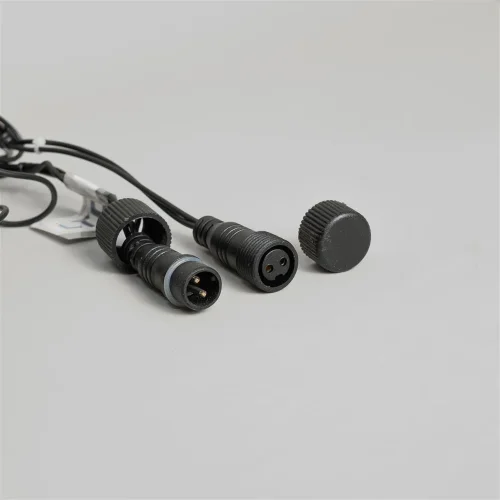 Светодиодная Сеть с Колпачком 2 x 3 м Тепло-Белая 220В, 384 LED, Провод Черный ПВХ, IP65. Фото 5.