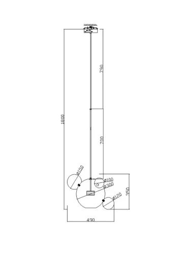 Подвесной светильник Любовь / Amoris (Латунь) FR5128PL-L10BS - фото 2