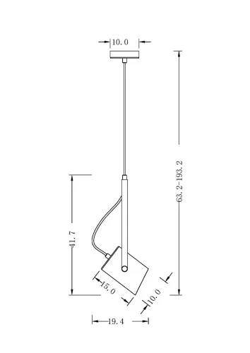 Подвесной светильник Элори / Elori (Черный) FR4004PL-01WB - фото 3