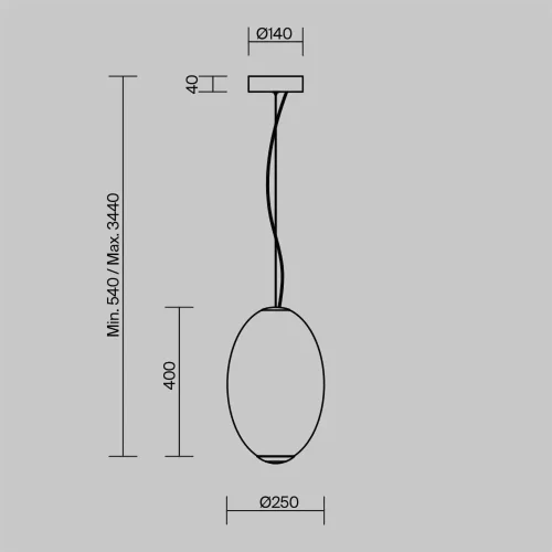 Подвесной светильник Bruma 3000К 19Вт (Хром) - фото 3
