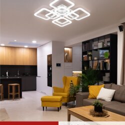 Светильник светодиодный ELEGANT ARIS-W 120Вт 230В 3000-6500K 590х590х130мм c пультом ДУ белый IN HOME