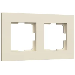Рамка из поликарбоната на 2 поста Slab айвори софт W0022962