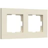 Рамка из поликарбоната на 2 поста Slab айвори софт W0022962 - фото