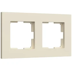 Рамка из поликарбоната на 2 поста Slab айвори софт W0022962