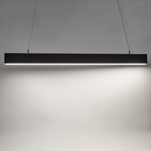ULO-K10D 30W-3000K-L120 IP40 BLACK Светильник линейный светодиодный подвесной, Теплый белый свет 3000K, 3360Лм, Алюминий, Цвет черный, TM Uniel - фото 6