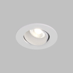 Встраиваемый светильник, IP 20, 10 Вт, GU5.3, LED, белый/белый, пластик, Denkirs DK3061-WH