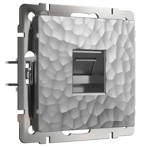 Розетка Ethernet RJ-45 (Hammer серебряный) W1281006 - фото