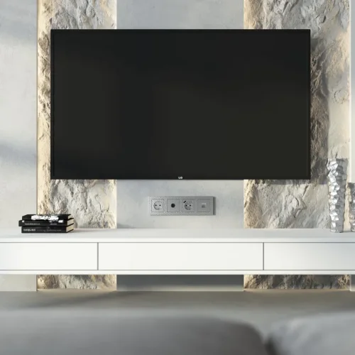 Розетка Ethernet RJ-45 (Hammer серебряный) W1281006 - фото 4