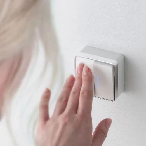 Выключатель двухклавишный с подсветкой Gallant белый W5020101 - фото 2