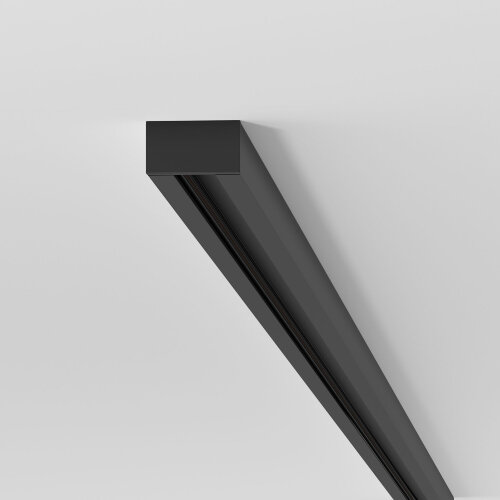 Basic System шинопровод  2м в комплекте ввод питания и заглушка черный - Фото 3