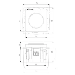 Диммер (cеребряный рифленый) W1142009
