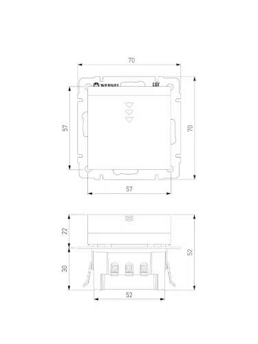 Электронный карточный выключатель (белый) W1153101 - фото 4