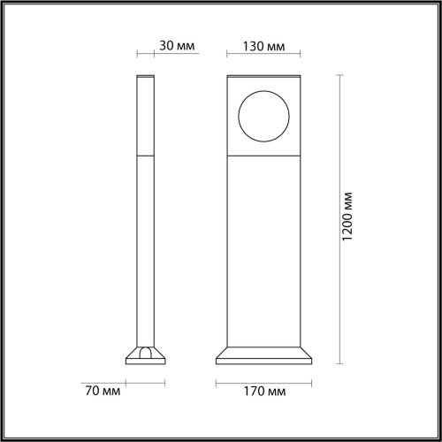 Ландшафтный светильник «ODEON LIGHT» 6653/10GA, серия: COMO (крепление на основание). Фото 3.