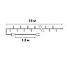 ULD-S1000-100-DTA WARM WHITE IP20 Гирлянда светодиодная, 10м, 100 светодиодов, Теплый белый свет, Провод прозрачный - фото 9