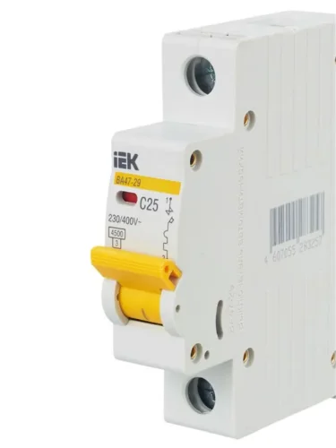 Выключатель автоматический модульный 1п C 25А 4.5кА ВА47-29 KARAT IEK MVA20-1-025-C - фото 8