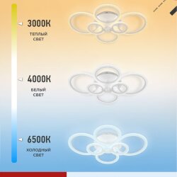 Светильник светодиодный ELEGANT BLISS-W-BG 120Вт 230В 3000-6500K 8400Лм 780х550х130мм пульт ДУ белый IN HOME