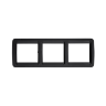 Рамка тройная горизонтальная CLASSICO черная 2303HB IN HOME - Фото