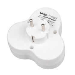 S-GES3-16F WHITE Разветвитель сетевой, с-з, 3 гнезда, 16А, 3500Вт, Белый