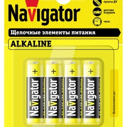 Элемент питания алкалиновый AA/LR6 61 463 NBT-NPE-LR6-BP4 (блист.4шт) Navigator 61463