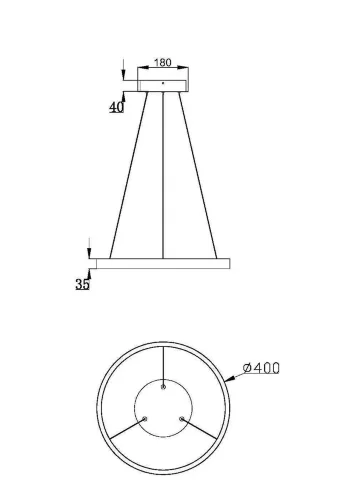 Подвесной светильник Рим / Rim 3000К 25Вт (Латунь) MOD058PL-L22BS3K - фото 3