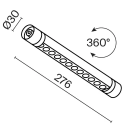 Светильник Точки / Points для системы освещения Shelf 3000К 6Вт 24° (Черный) C149CL-L300-6W3K-B