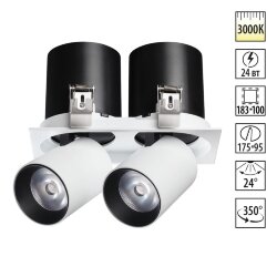 Встраиваемый светодиодный светильник «Novotech» 358083, серия: LANZA (встраиваемый)