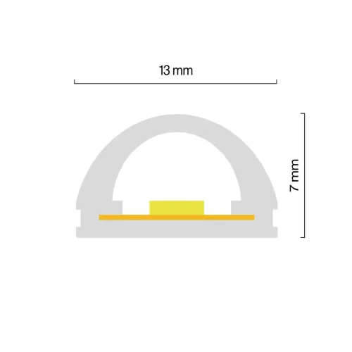 Термостойкий гибкий неон 13x7 24В 9,6Вт/м 2700K IP67 5м (вертикальный изгиб) 432053 (Белый) - фото 6