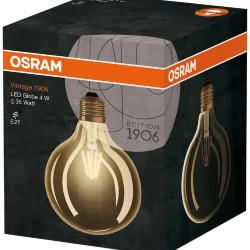 Лампа винтажная ГЛОБ 4W/2400K (=36W) E27 | Vintage 1906 GLOBE125 FILAMENT | - OSRAM