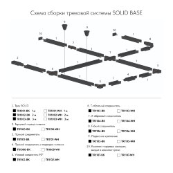 Подвесная система для треков, 1,5 м, черный, Denkirs TR1105-BK