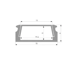 Накладной алюминиевый профиль для светодиодной ленты LL-2-ALP006 (053619)