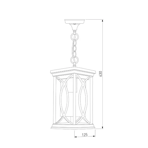 Подвесной уличный светильник Spica H черное золото IP33 GL 1026H - фото 5