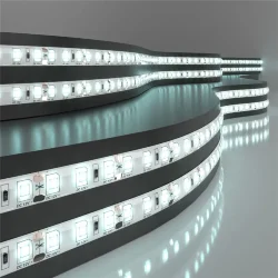 Светодиодная лента 12 В 9,6 Вт/м 120 Led/м 2835 IP65, холодный белый 6500K, 5 м Лента светодиодная 12V 9,6W 120Led 2835 IP65 холодный белый, 5м (052851)