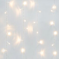 ULD-C1515-160-DTA WARM WHITE IP20 Занавес светодиодный с контроллером, 1.5х1.5м, 160 светодиодов, Теплый белый свет, Провод прозрачный.