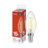 Лампа светодиодная LED-СВЕЧА-deco 15Вт 230В Е14 4000К 1455Лм прозрачная IN HOME - Фото