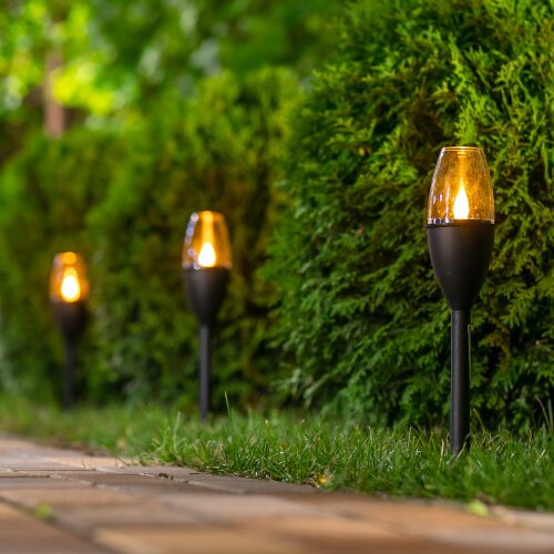 USL-C-694-PT375 CANDLE SET12 Садовый светильник на солнечной батарее, в составе набора из 12шт, Эффект горящего пламени, 1xAAА аккумулятор в-к, IP44, TM Uniel - фото 5