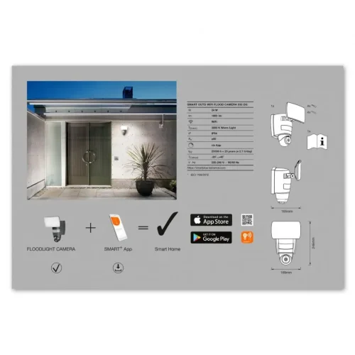 Прожектор с камерой Wi-Fi 24W/3000K | FLOOD CAMERA | - LEDVANCE SMART+. Фото 5