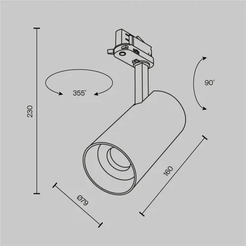 Трековый светильник Фокус / Focus Led Trinity 2700-5000K 30Вт 36° (Белый) TR197-3-30WCCT-M-W - фото 10